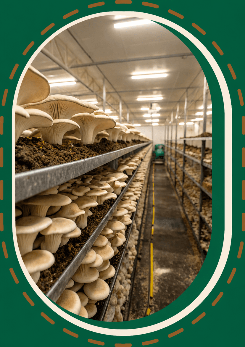 Fresh oyster mushrooms